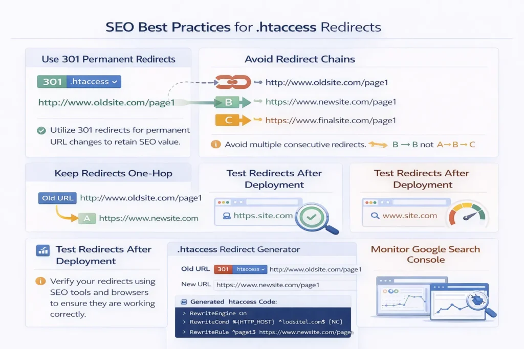 SEO Best Practices for Using Htaccess Redirects