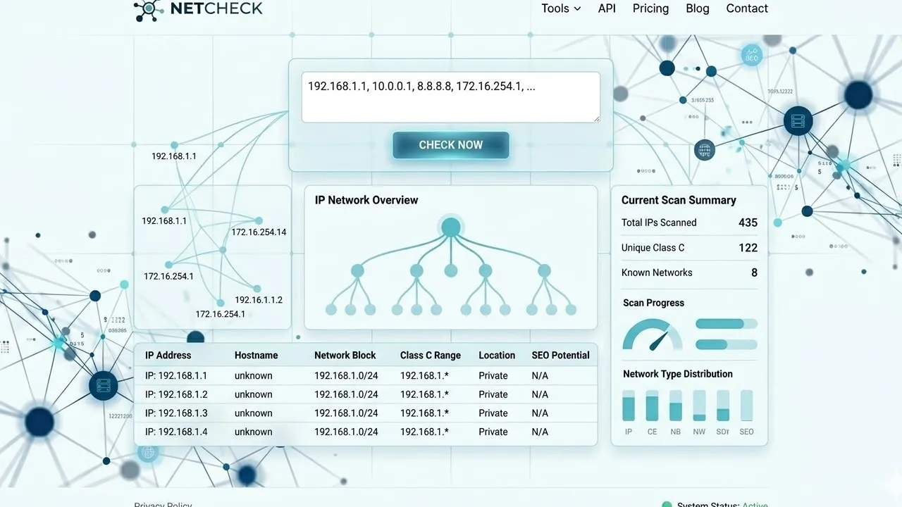 Class C IP Checker – Advanced Bulk IP Address Checker Tool