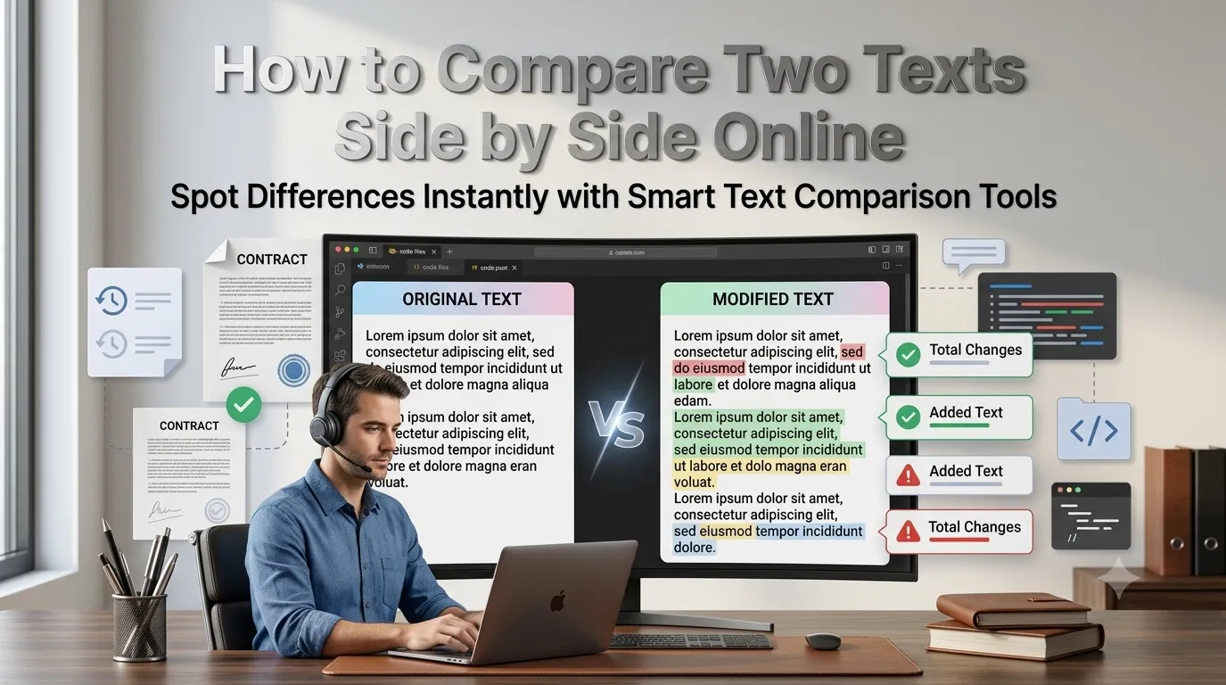 compare two texts side by side