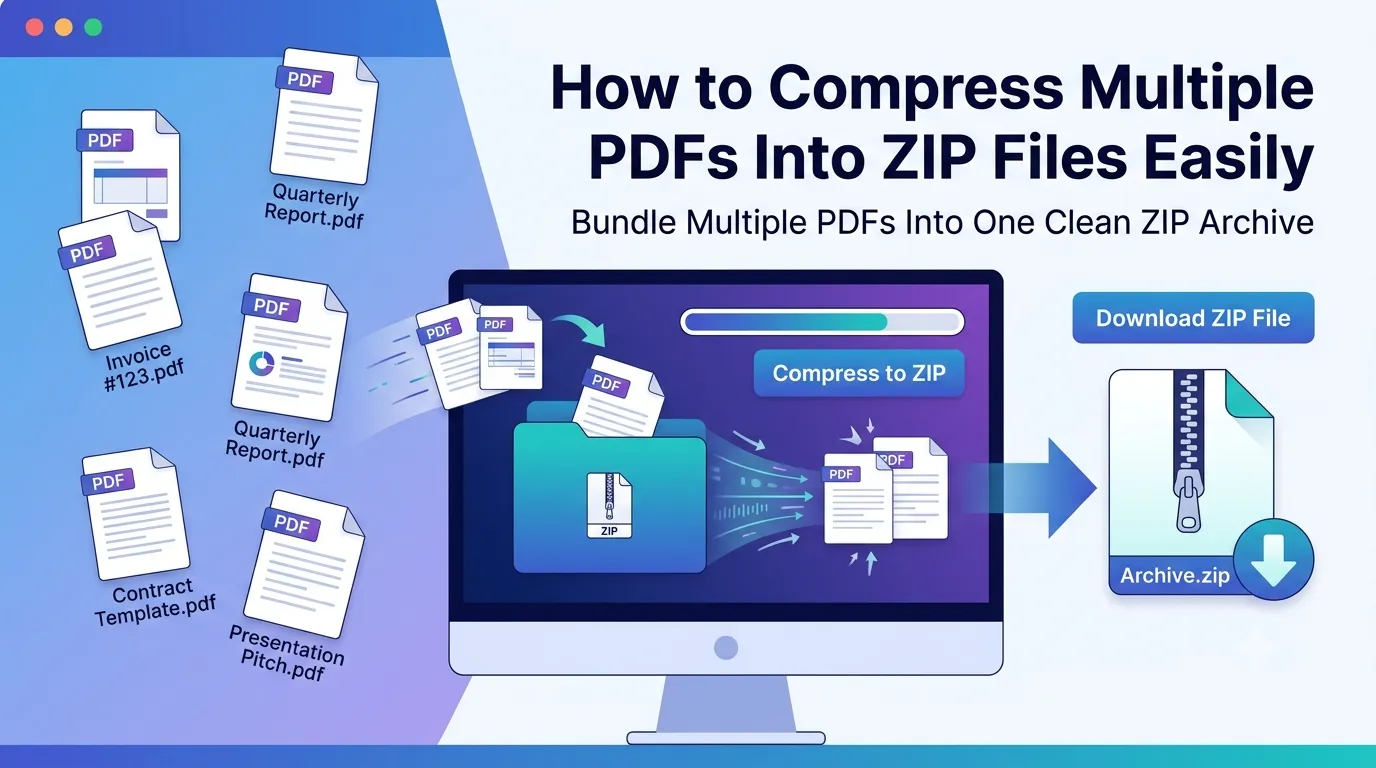 compress multiple PDFs into ZIP