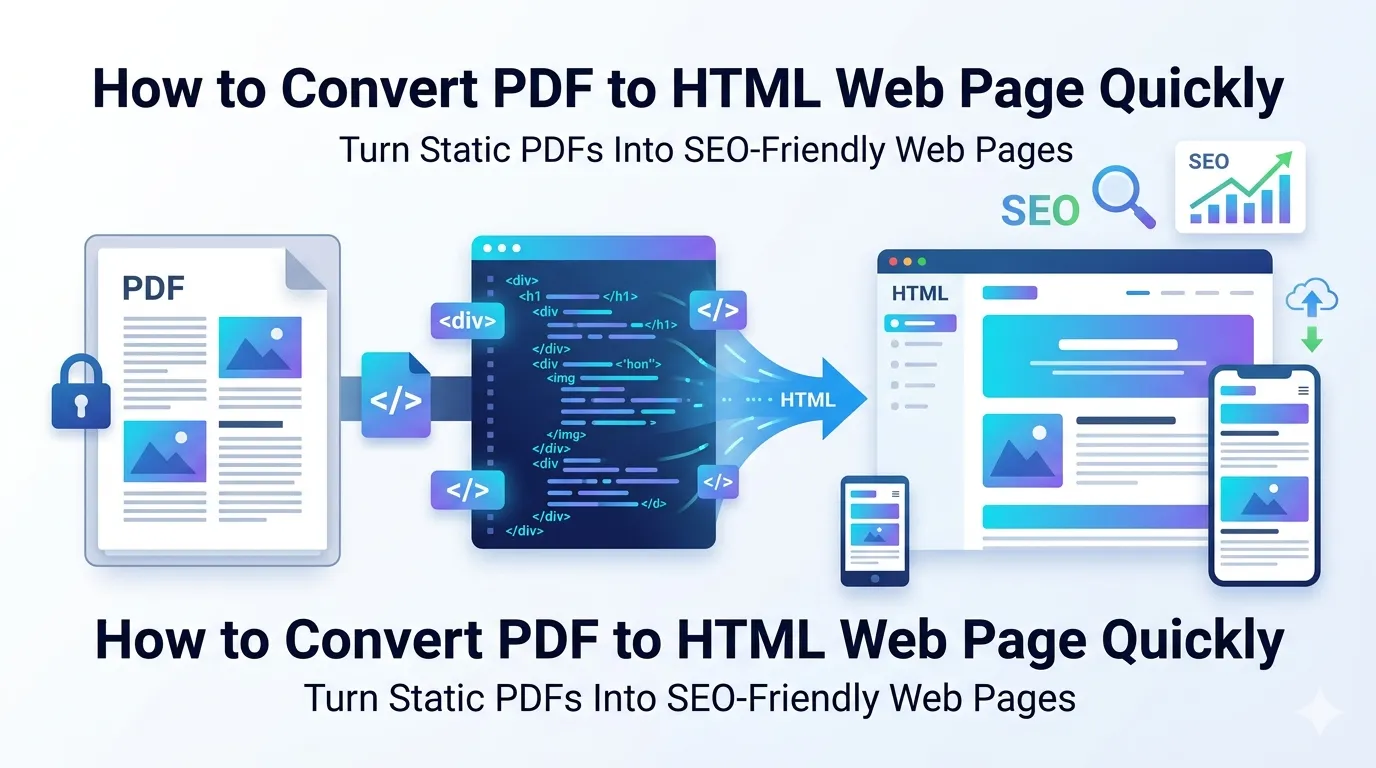 convert PDF to HTML web page