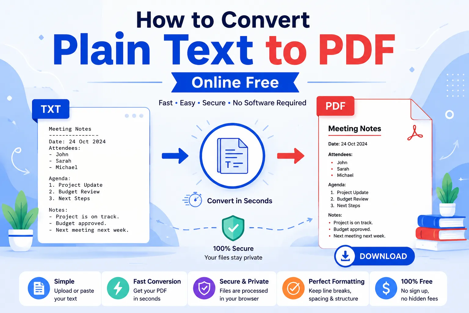 convert text to PDF online