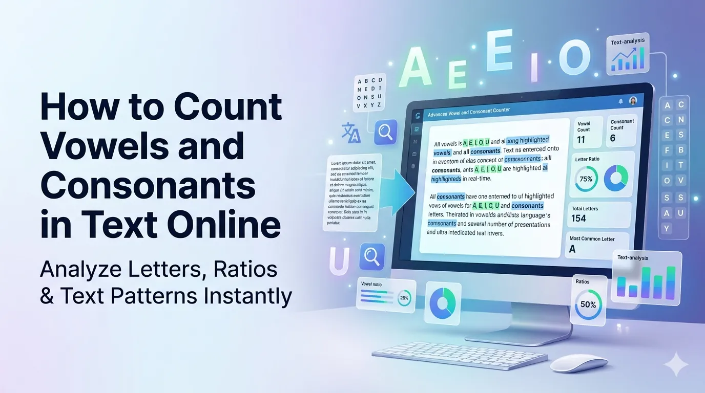 count vowels and consonants