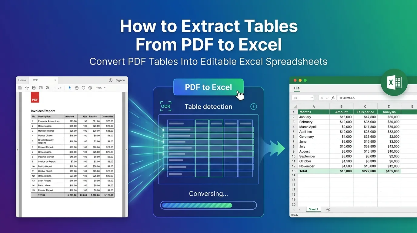 extract tables from PDF to Excel