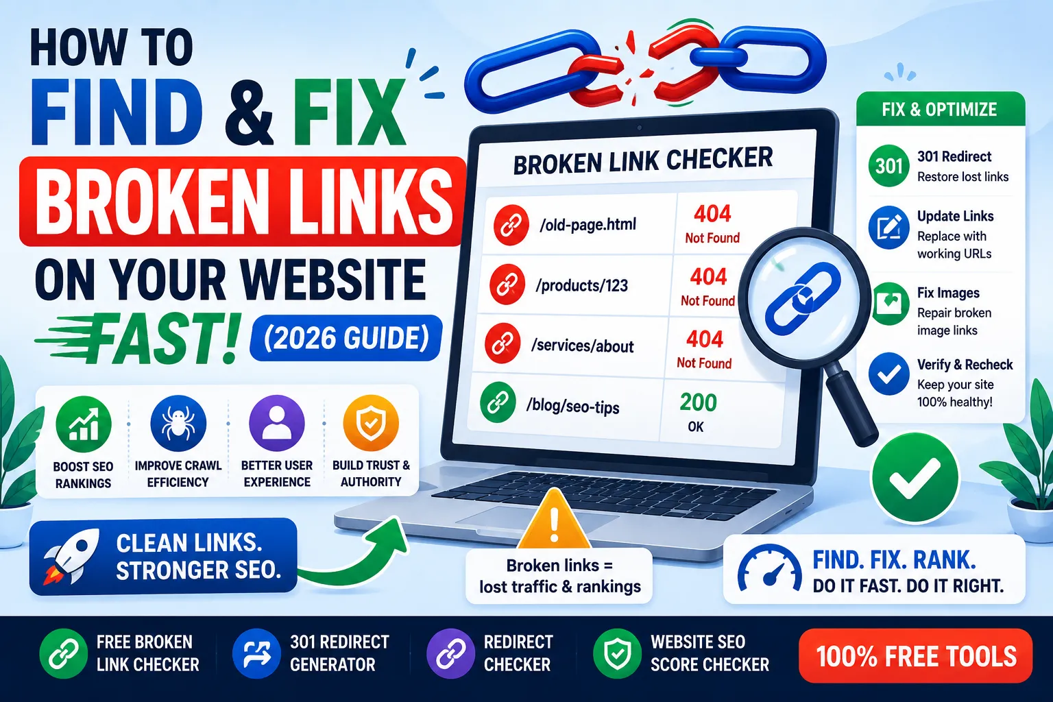 find and fix broken links