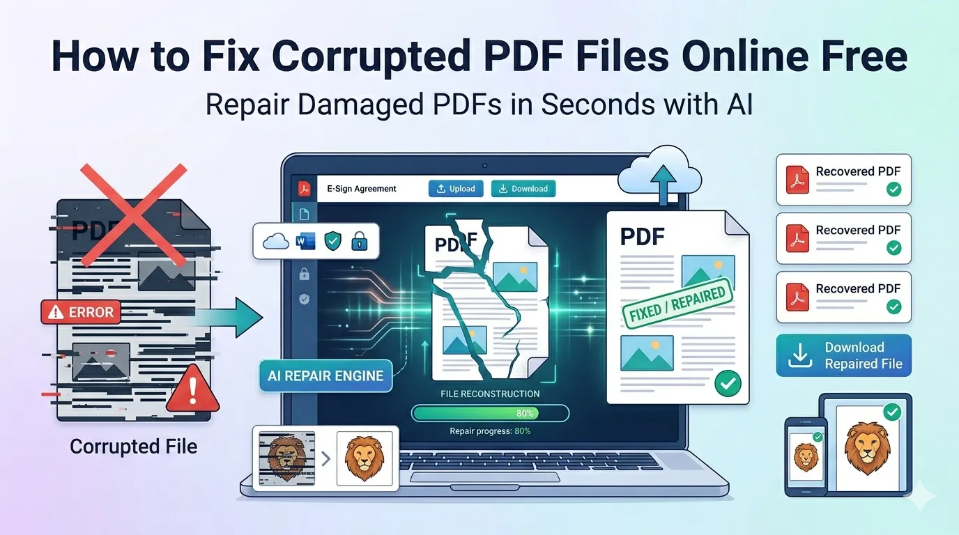 fix corrupted PDF files