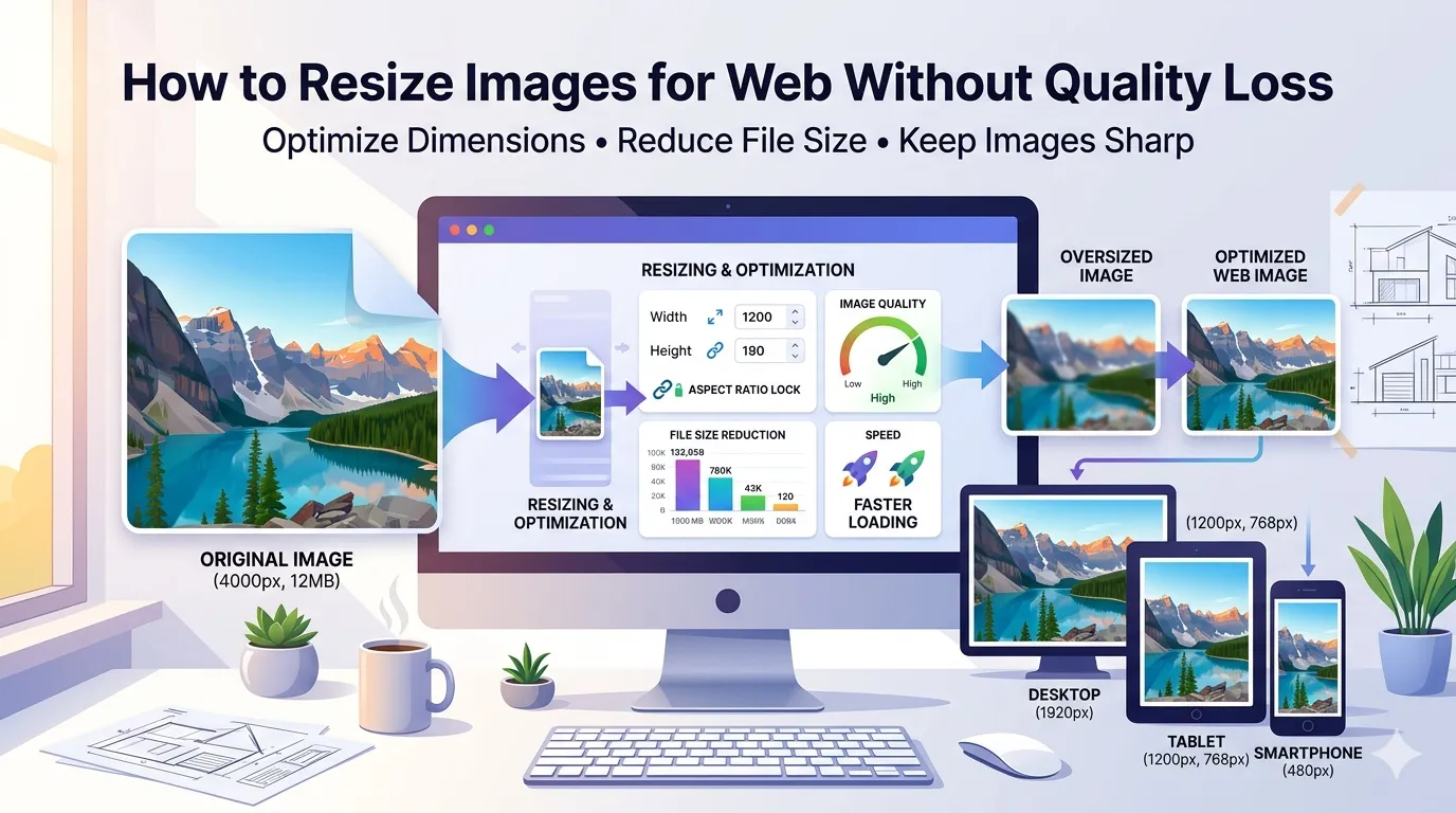 resize images for web