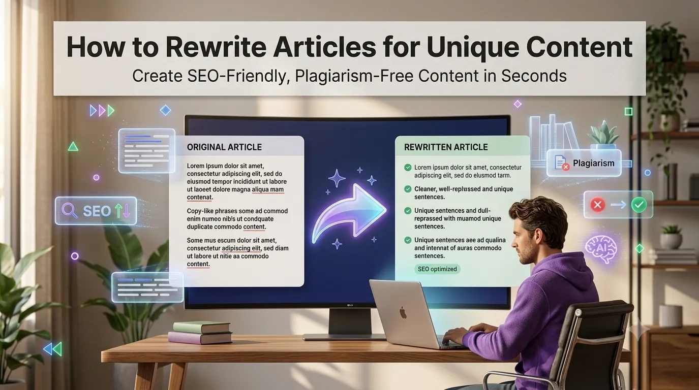 rewrite articles for unique content