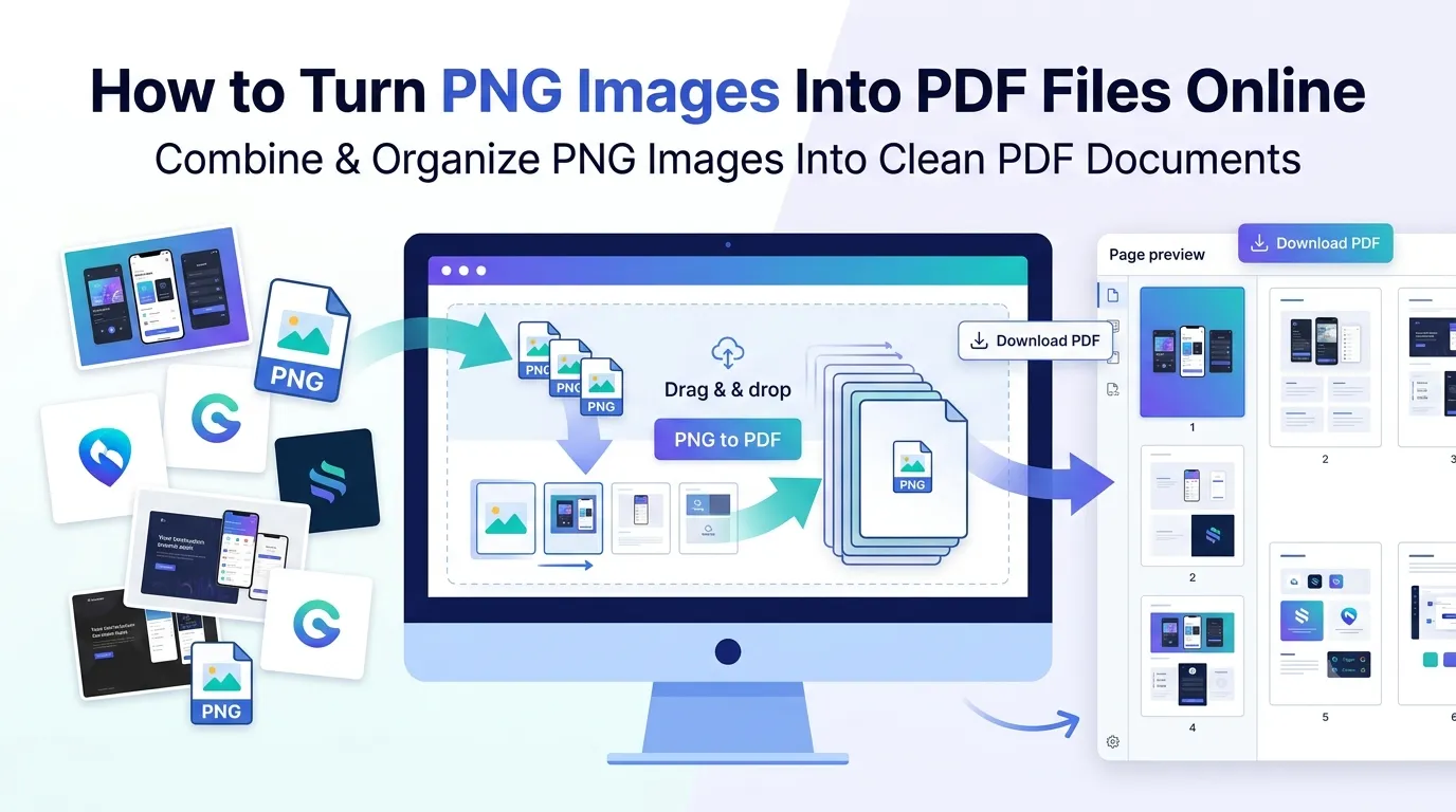 turn PNG images into PDF